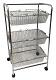 Stainless Steel Portable Fruit Basket Utility Cart 3 Tier Large Stainless Steel Portable Fruit Basket Utility Cart 3 Tier Large