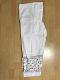 White Embroidered Cotton Fabric Pants Salwar XL White Embroidered Cotton Fabric Pants Salwar XL