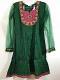 Green Full Net Sleeves Party Wear Kurti for Teenage Girls
