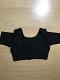 Black Cotton Blouse w/  Front Open (Sizes: 34)
