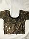 Metalic Gold Sequence Streachable Blouse