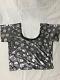 Silver Black Design Streachable Blouse Silver Black Design Streachable Blouse