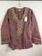 Light Burgundy Cotton Embroidered Party Wear Kurthi / Tunic - S/M Light Burgundy Cotton Embroidered Party Wear Kurthi / Tunic - S/M