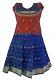 Blue and Maroon Pattu Pavada Pattu Parikini - Size 16 ( 1yrs to 2yrs )