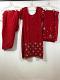 Patiyala Red Crape  Dress w/ Chiffon Duppata