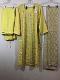Lemon Yellow Chiffon Dress w/ Orange Dye Color,Salwar Pant,Chiffon Duppata