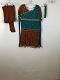 Brick Brown & Blue w/ Chiffon Churidar & Matching Duppatta