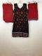 Black & Red Patiala w/ Red Chiffon Duppatta w/ Optional Black Short Sleeves