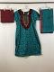 Teel Green Cotton Dress w/ Patiyala Pants Andchiffon Duppata