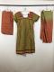 Light Olive Green Cotton Dress w/ Salwar Pants & Chiffon Duppata Light Olive Green Cotton Dress w/ Salwar Pants & Chiffon Duppata