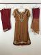 Light Brown Crepe Dress w/ Patiyala Pants & Chiffon Duppata