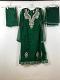 Green Net Suite w/ Satin Churidar Pants & Net Dupatta Green Net Suite w/ Satin Churidar Pants & Net Dupatta