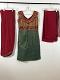 Green & Maroon Chanderi Cotton Jacquard Dress w/ Patiyala Pand & Chiffon Dupatta