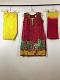 Red Cotton Dress w/ Patiyala Pants & Chiffon Dupatta