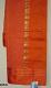 Festive Orange Tussar Silk Gold Border Saree