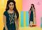 Green & Cream Color Georgette Kurti Tunic L