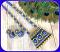 Grand Designer Blue Terracotta Big pendant set with Large Jhumkas-Ink Blue 