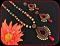 Grand Tear Drop Designer Terracotta Necklace with Matching Earrings!!!
