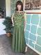 Green Skirt & Green Embroidered Top - Size Large (Clearance Sale )