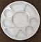 White 9 Round Compartment Disposable Plastic Plates - 100 Pcs White 9 Round Compartment Disposable Plastic Plates - 100 Pcs