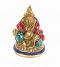 Carved Antique Brass Finish Kuber Sitting Statue Carved Antique Brass Finish Kuber Sitting Statue