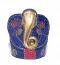 Brass Abstract Ganesh Statue w/ Stonework