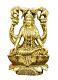 Gaja Laxmi Brass Carved Statue Sitting on Lotus Gaja Laxmi Brass Carved Statue Sitting on Lotus