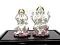 Carved 999 Pure Silver Ganesh & Lakshmi Statue / Murti (#13)