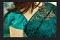 Trendy Design Black Net Saree with Teal Scrolls Trendy Design Black Net Saree with Teal Scrolls