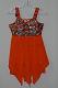 Orange Georgette Dress w/ Removable Half Jacket Inside w/ Churidar Pants & Stole
