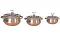 Copper Steel Handi Set w/ Lid for Serving (Set of 3) Copper Steel Handi Set w/ Lid for Serving (Set of 3)