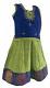Fluorescent Green & Blue Pattu Pavada Pattu Parikini - Size 12, 14 and 16