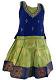 Fluorescent Green & Blue Pattu Pavada Pattu Parikini - Size 14, 16 and 18 Fluorescent Green & Blue Pattu Pavada Pattu Parikini - Size 14, 16 and 18