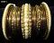 Golden Bangles w/ Bead Work, Gold Indian Set of Kadra & Bangles Golden Bangles w/ Bead Work, Gold Indian Set of Kadra & Bangles