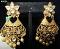 Traditional Gold Tone Star with Crystals and Pearls Earrings