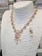Pink Color Peacock CZ Stone Necklace Pink Color Peacock CZ Stone Necklace