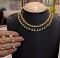 Multicolor one gram gold necklace