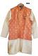 Indian Ethnic Party Wear Waistcoat Classic Orange Kurta & Churidar Set Indian Ethnic Party Wear Waistcoat Classic Orange Kurta & Churidar Set