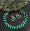 Dark Green Silk Thread Designer Jewelry Set w/ Necklace & Jhumka Dark Green Silk Thread Designer Jewelry Set w/ Necklace & Jhumka