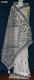 Classic White Black Cotton Lucknavi Sari w/ Handwork Classic White Black Cotton Lucknavi Sari w/ Handwork