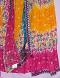 Traditional Colorful Chiffon Georgette Multi Color Sari w/ Blouse 38" #4248