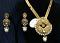 Golden Zircon Pearls Polki Indian Necklace Set Golden Zircon Pearls Polki Indian Necklace Set