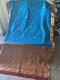 Blue and Red Pure Silk With Embroidery Work Blue and Red Pure Silk With Embroidery Work