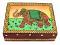 Handcrafted Wooden Box w/ Elephant Picture (SET OF 2) Small 5X4" Handcrafted Wooden Box w/ Elephant Picture (SET OF 2) Small 5X4"