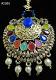 Gold Kundan Mang Tikka w/ Multi Color Stones & Pearls #2989 Gold Kundan Mang Tikka w/ Multi Color Stones & Pearls #2989