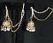 Exclusive Rhinestone Ethnic Jhumka Earrings w/ Chain - Gold or Silver #5890 Exclusive Rhinestone Ethnic Jhumka Earrings w/ Chain - Gold or Silver #5890