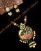 Kalamkari Peacock Terracotta necklace w/Jumkas statement Partywear set