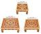 Handcrafted Chowki, Golden Meenakari Puja Bajot Chowrang 12" - 18' 