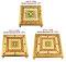 Beautiful Design Golden Meenakari Bajot / Chowki / Chowrang 8" - 12' Beautiful Design Golden Meenakari Bajot / Chowki / Chowrang 8" - 12'