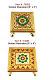 Small Traditional Design Golden Meenakari Bajot / Chowki / Chowrang 5" & 6" Small Traditional Design Golden Meenakari Bajot / Chowki / Chowrang 5" & 6"